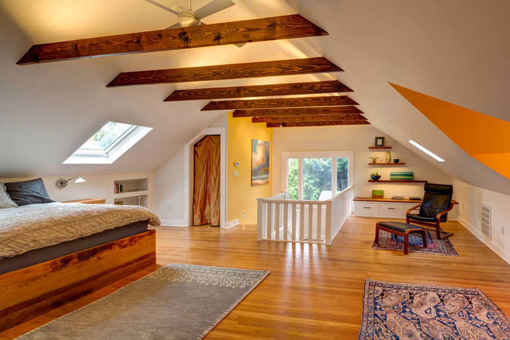 How to brighten a dark attic